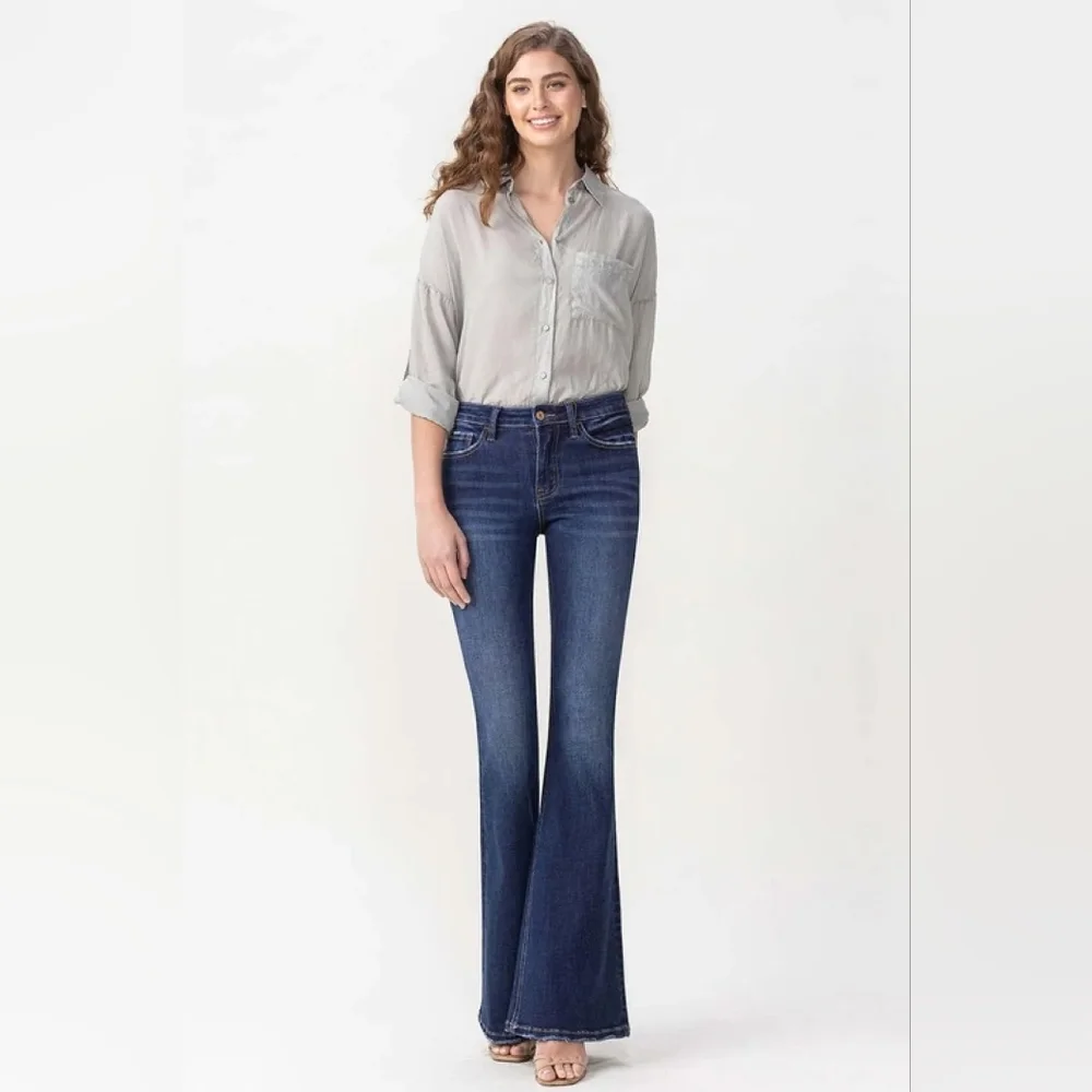 Vervet by Flying Monkey Mid Rise Flare Jeans Plus Size 16W Lovervet - Picture 7 of 16